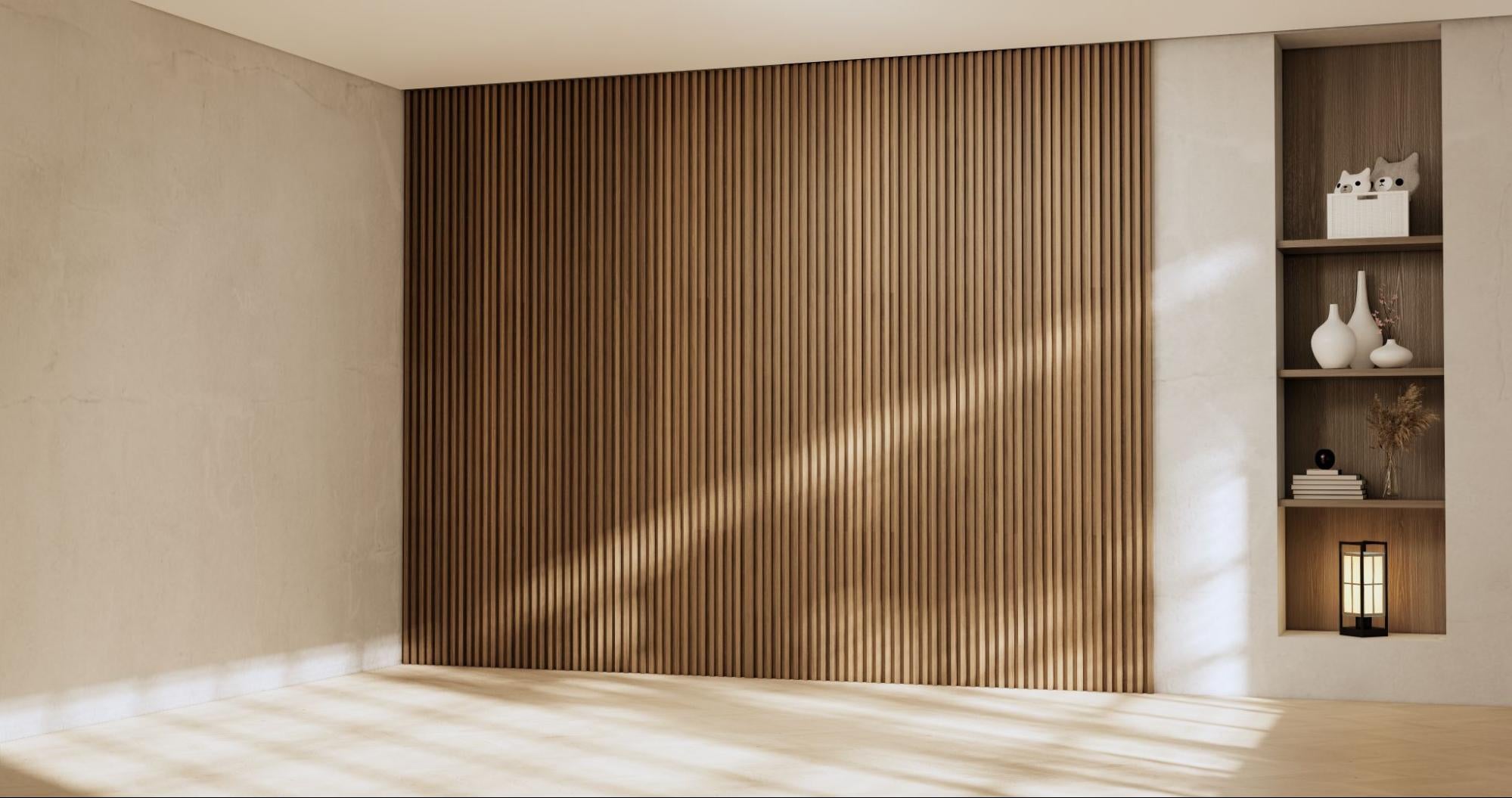 Close-up wallpaper seam detail in an interior installation